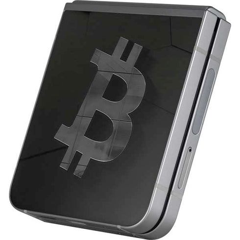 Bitcoin Textured Logo Galaxy Z Flip6 Skin